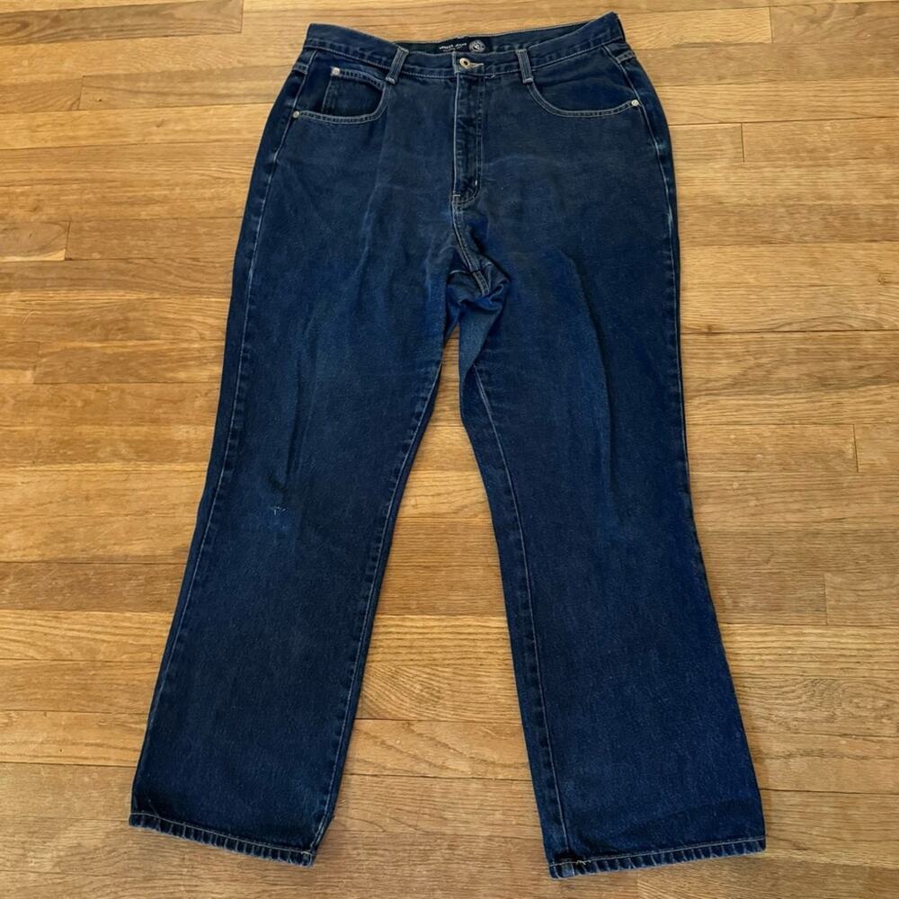 Venezia dark wash wide leg high-rise casual jeans pants size 16
 b3